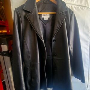 Leather blazer